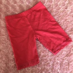 ⭐️ Dark Salmon Lace-Trimmed Knit Shorts